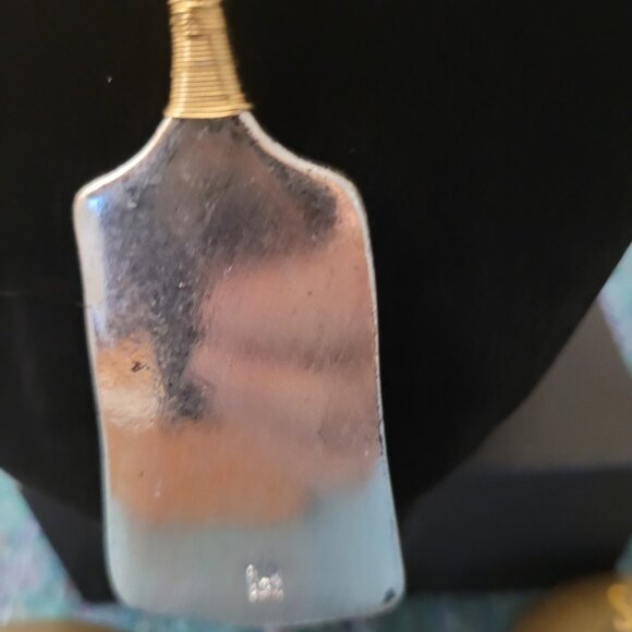 Robert Lee Morris soho necklace with rectangle abalone pendant - Picture 3 of 4